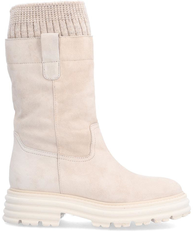 Botas Planas Alpe Botas Pelo Botas Blancas Alpe Alpe ALABAMA Beige